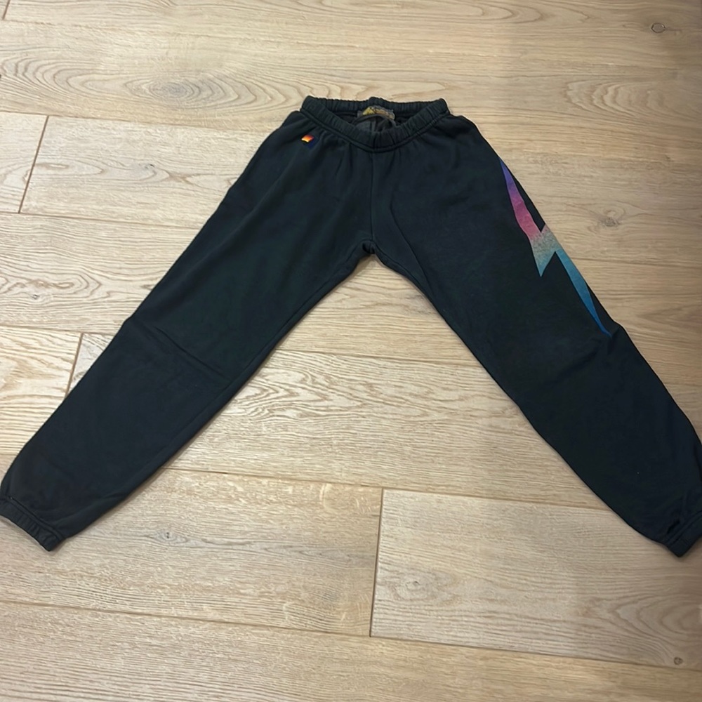 Aviator Nation Bolt Sweatpants - Rainbow Pink